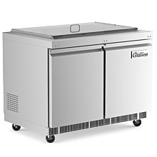 Coldline CBT-48-CPC 48" Stainless Steel Refrigerated Salad Bar, Buffet Table with Transparent Pan Cover