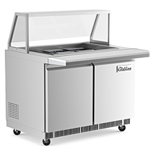 Coldline CBT48-SG 48" Refrigerated Salad Bar with Cutting Board and Sneeze Guard