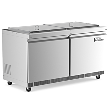 Coldline CBT-60-CPC 60" Stainless Steel Refrigerated Salad Bar, Buffet Table with Transparent Pan Cover
