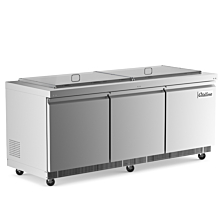 Coldline CBT-72-CPC 72" Stainless Steel Refrigerated Salad Bar, Buffet Table with Transparent Pan Cover