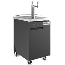 Coldline CDD-1 24" Black 2 Tap Refrigerated Direct Draw Beer Dispenser