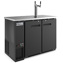 Coldline CDD-48 48" Black 2 Tap Refrigerated Direct Draw Beer Dispenser