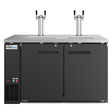 Coldline CDD-60 60" Black 4 Tap Refrigerated Direct Draw Beer Dispenser