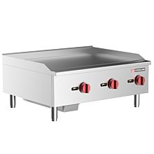 Cookline CGG-36T-HD 36" Commercial Countertop Gas Griddle with Thermostatic Controls - 90,000 BTU