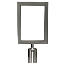 Winco CGSF-12S Stainless Steel Stanchion Top Sign Frame