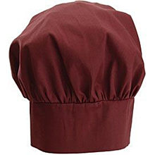 Winco CH-13BG 13" Burgundy Chef Hat with Adjustable Velcro Closure