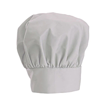 Winco CH-13WH 13" Adjustable Chef Hat w/ Velcro Closure - Poly/Cotton
