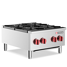 Cookline CHP-24-4 24" Commercial Gas Hot Plate w. Four Burners - 100,000 BTU