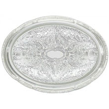 Winco CMT-1318 Oval Chrome-Plated Serving Tray