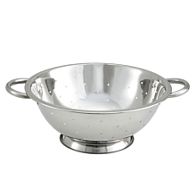 Winco COD-3 3 qt. Stainless Steel Colander with Base