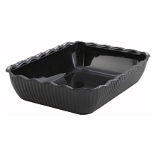 Winco CRK-13K 10 lb. Black Tulip Deli Crock