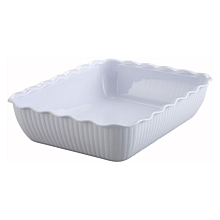 Winco CRK-13W 10 lb. White Tulip Deli Crock