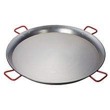 Winco CSPP-35 35.5" Polished Carbon Steel Paella Pan