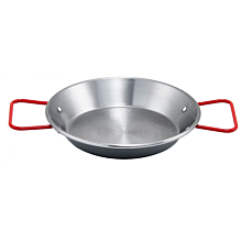 Winco CSPP-7 7.88" Polished Carbon Steel Paella Pan
