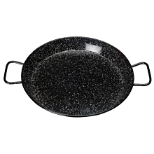 Winco CSPP-11E 11" Enameled Carbon Steel Paella Pan