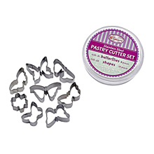 Winco CST-31 8-Piece Stainless Steel Butterflies Cookie Cutter Set
