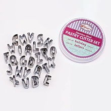 Winco CST-34 26-Piece Stainless Steel Letters Cookie Cutter Set