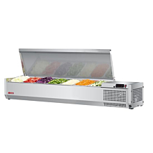 Turbo Air CTST-1500-N E-Line 59" Countertop Salad Table - (7) 1/4 Size Pans