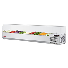 Turbo Air CTST-1800G-N E-Line 70" Clear Hood Countertop Salad Table - (9) 1/4 Size Pans
