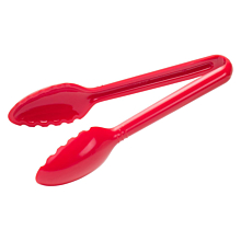 Winco CVST-6R 6" Red Polycarbonate Serving Tongs