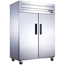 Dukers D55AF 55" Two Solid Door Top Mount Reach-In Freezer - 41.73 Cu. Ft