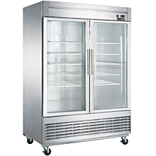 Dukers D55F-GS2 55" Two Glass Door Bottom Mount Reach-In Freezer - 40.74 Cu. Ft
