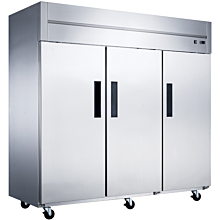 Dukers D83AR 83" Triple Solid Door Top Mount Reach-In Refrigerator - 64.8 Cu. Ft.