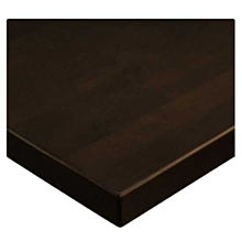 JMC Furniture Indoor 30" Square Solid Beechwood Plank-Style 1 1/4" Thick Dark Walnut Table Top