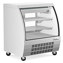 Coldline DC36-SS 36" Refrigerated Curved Glass Deli Meat Display Case, Stainless Steel