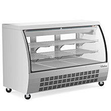 Coldline DC64-SS 64" Refrigerated Curved Glass Deli Meat Display Case, Stainless Steel