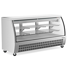 Coldline DC80-SS 80" Refrigerated Curved Glass Deli Meat Display Case, Stainless Steel