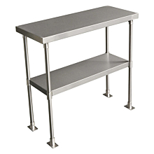 Prepline PDOS-1427 14"D x 27"L Stainless Steel Double Tier Overshelf