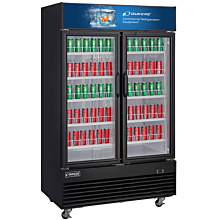 Dukers DSM-41R 47" Two Glass Swing Door Merchandiser Refrigerator - 41.28 Cu. Ft.