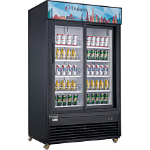 Dukers DSM-47SR 54" Two Glass Swing Door Merchandiser Refrigerator - 47.67 Cu. Ft.
