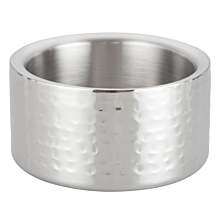 Winco DWCC-5H Double Walled Hammered Finish Wine Coasters