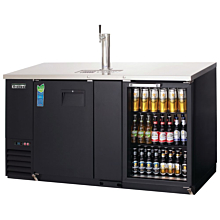 Everest EBD3-BBG 68" Two Solid and Glass Combo Swing Door Direct Draw Keg Refrigerator