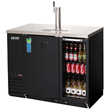 Everest EBDS2-BBG-24 49" Two Solid and Glass Combo Swing Door Direct Draw Keg Refrigerator
