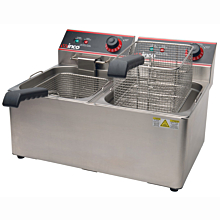 Winco EFS-32 Electric 32 lb. Twin Well Deep Fryer