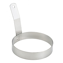 Winco EGR-5 5" Stainless Steel Egg Ring with Handle