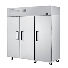 Turbo Air ER72-3-N E-Line 78" Three Solid Door Top Mount Reach-In Refrigerator, 66 cu. ft.