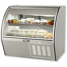 Leader ERCD48 48" Counter Height Refrigerated Curved Glass Deli Display Case