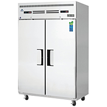 Everest ESRF2A 50" Two Section Solid Swing Door Top Mounted Upright Reach-In Dual Temperature Refrigerator/Freezer Combo, 22 Cu. Ft.