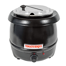 Winco ESW-66 10 Qt. Electric Countertop Deluxe Soup Warmer w/ Insert and Lid - 120v