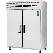 Everest ESWF2 59" Two Section Solid Swing Door Top Mounted Upright Reach-In Freezer, 55 Cu. Ft.