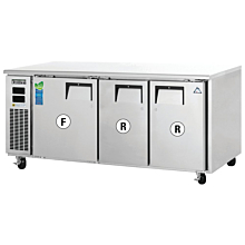 Everest ETRF3 71" Three Solid Door Side Mount Refrigerator & Freezer