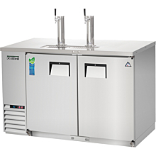 Everest EBD2-SS 57-3/4" Kegerator 2 Tap Refrigerated Direct Draw Beer Dispenser, Stainless Steel