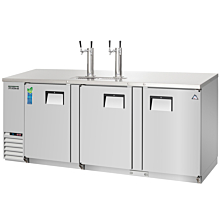 Everest EBD4-SS 89-1/4" Kegerator 4 Tap Refrigerated Direct Draw Beer Dispenser, Stainless Steel