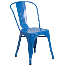 Flash Furniture CH-31230-BL-GG Blue Metal Indoor-Outdoor Stackable Chair
