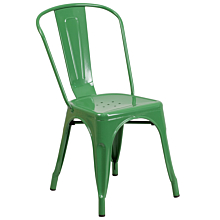 Flash Furniture CH-31230-GN-GG Green Metal Indoor-Outdoor Stackable Chair
