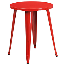  Round Red Metal Indoor-Outdoor Table,Flash Furniture CH-51080-29-RED-GG 24